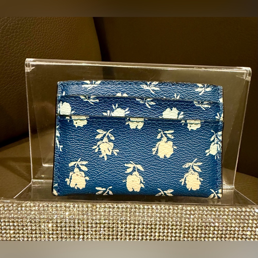 Coach Blue Floral Cardholder - Picture 2 of 5